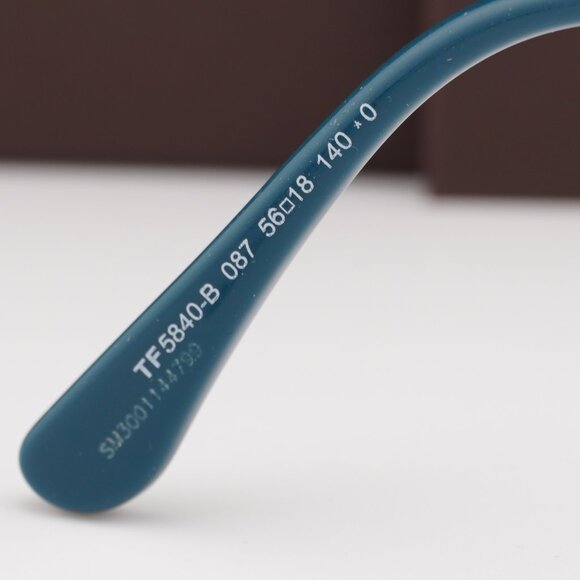 Tom Ford FT5840-B 087 Cat Eye Eyeglasses 56mm - Turquoise/Blue Light Block - Picture 6 of 10